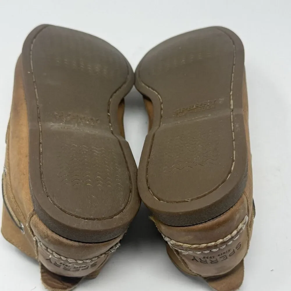 Sperry Top Sider Authentic Chukka Boots Mens 12 M Brown Leather Preppy Casual